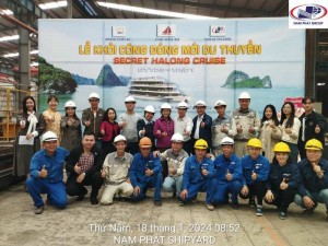 Khởi công đóng mới du thuyền 12 phòng ngủ tại vịnh Hạ Long