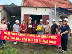 Nam Phát Group chung tay ủng hộ đồng bào Quảng Ninh sau siêu bão Yagi